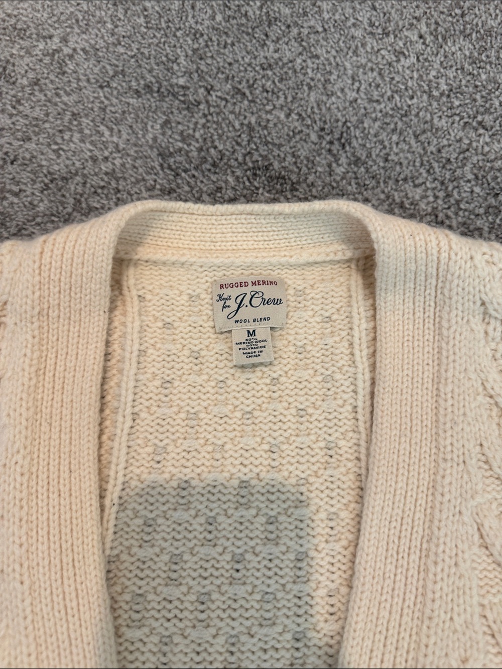 J. Crew Cream Cable Knit Button-Front Sweater Vest - Picture 3 of 4